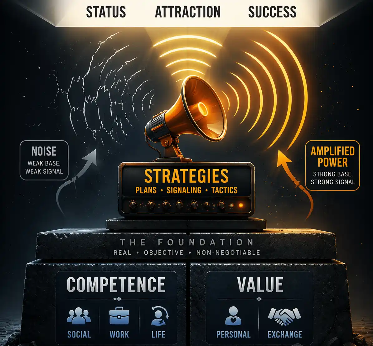 the competence value model representation with a simple infographic
