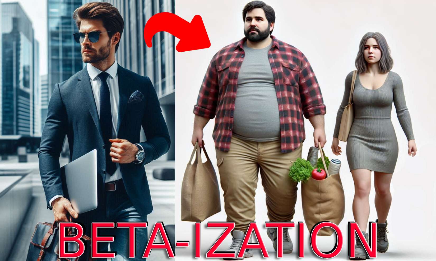 Psychological dynamics of relationships and power, exploring vernacular concepts like 'beta-ization