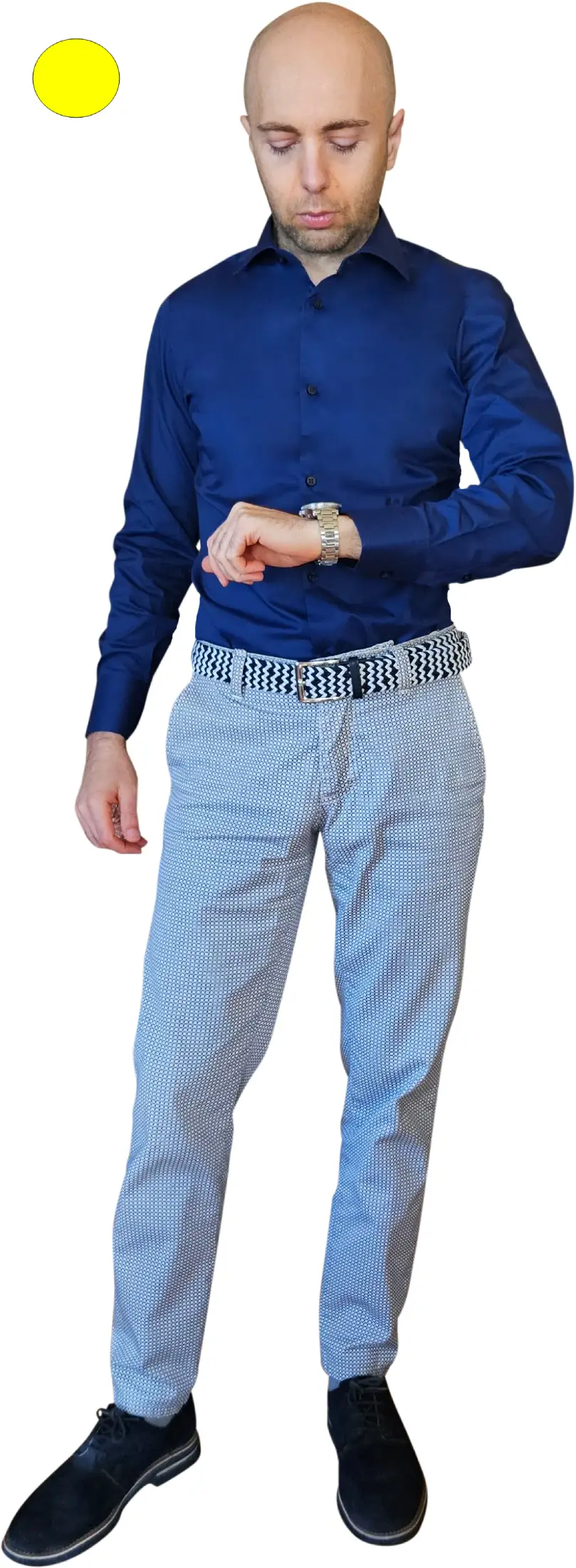 semi-open body language for man while standing