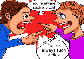 criticism meme of couple fighting