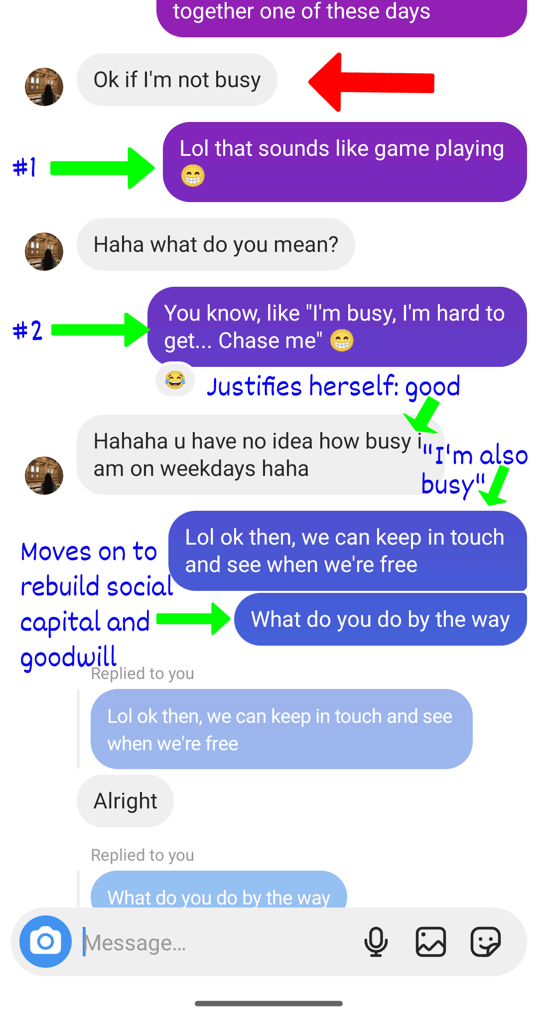 how to handle a woman who is busy for you test example