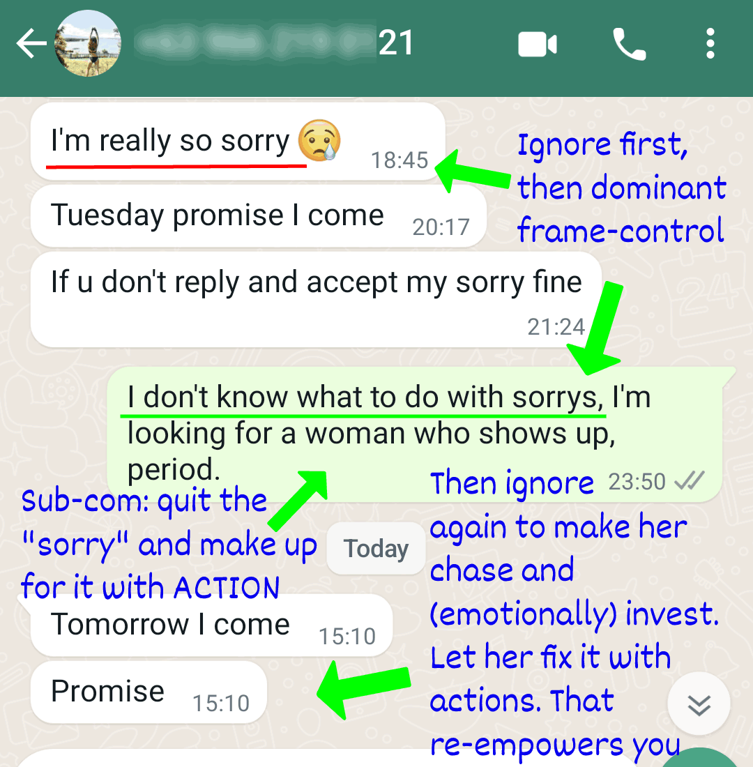 how to handle a cancelled date text example 