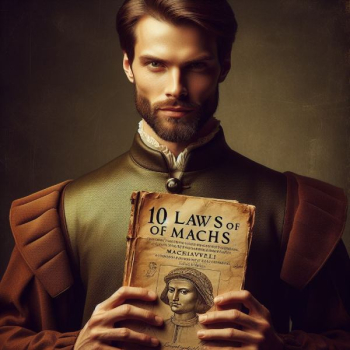 man holds a guide with the steps to becoming more machiavellian