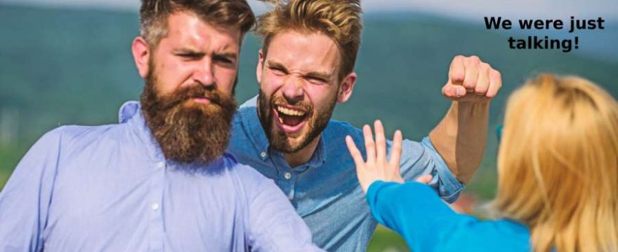 man wants to hit guys hitting on his girlfriend