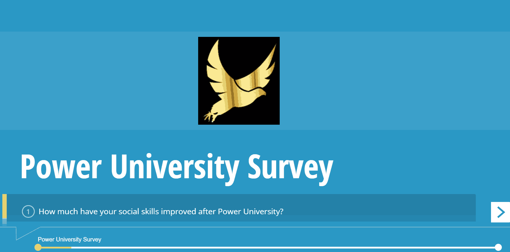 power university alumni survey, snapshot of the actual survey