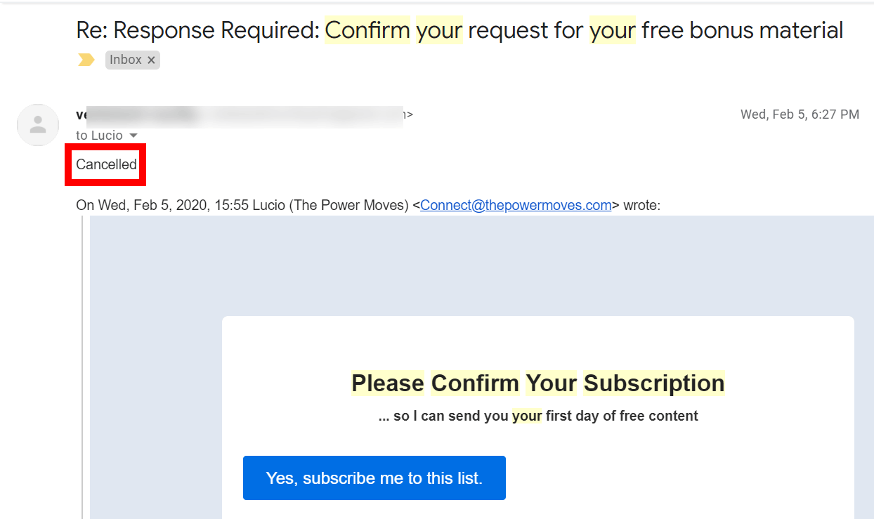 strange emails a business receives