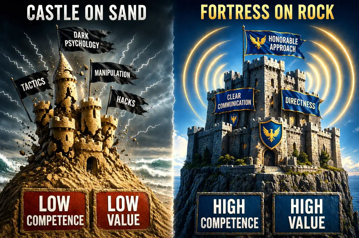 the competence value model showing how strong fundamental impact long-term outcomes