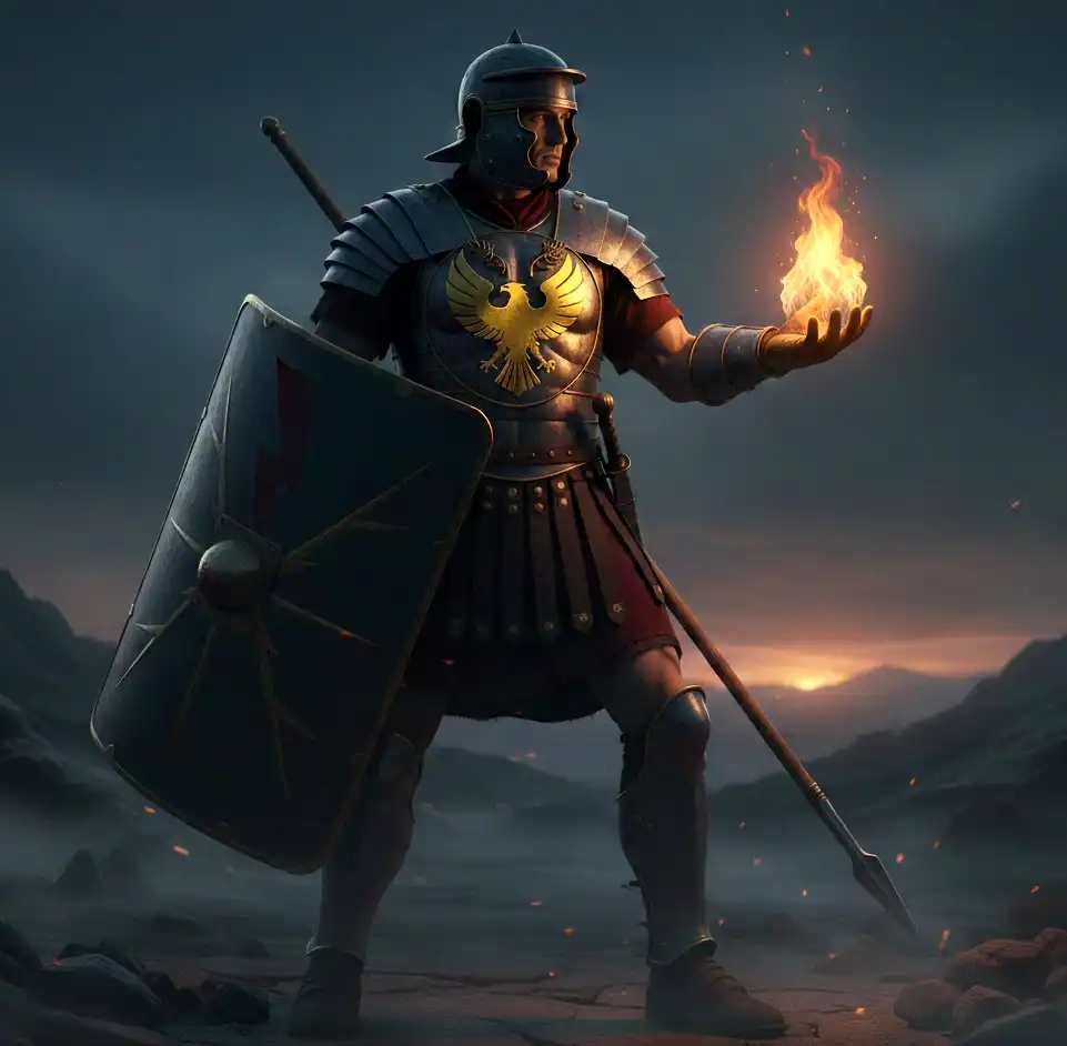 man holds fire in his hand as a symbol of using past failures and pain for motivation