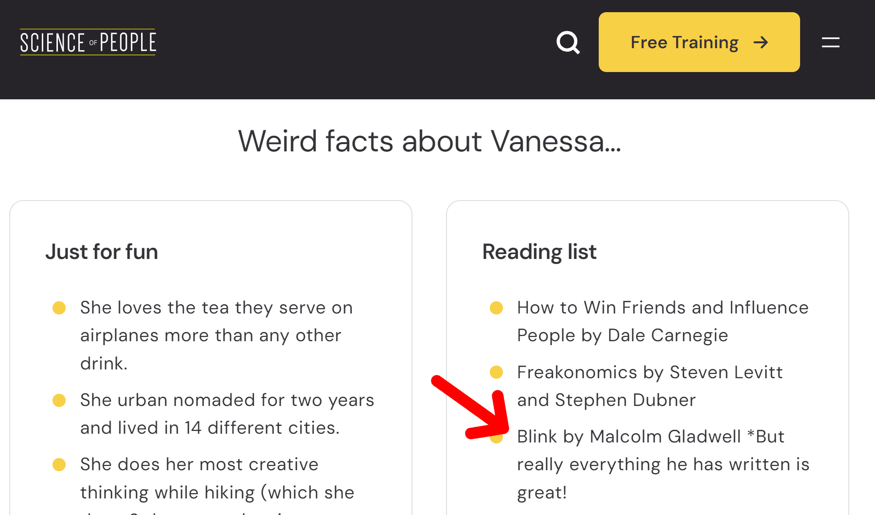vanessa van edwards reading list